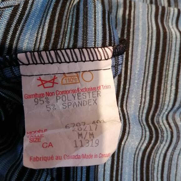 90s Blue Striped Dress - Picture 4 of 4